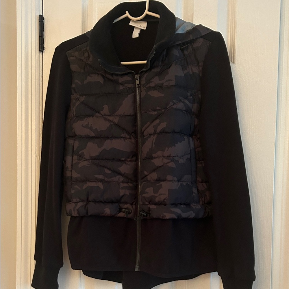 Zella Black Camouflage Puffer Jacket
